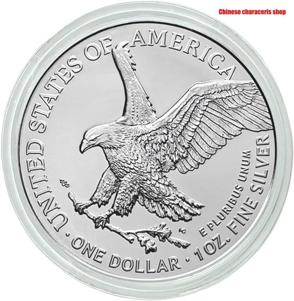 5PCS 2023 U.S. Eagle The United States Statue of Liberty Silver Plated Coin 1 oz Uncirculated Commemorative Coin Silver Eagles 2023 (10 PCS)